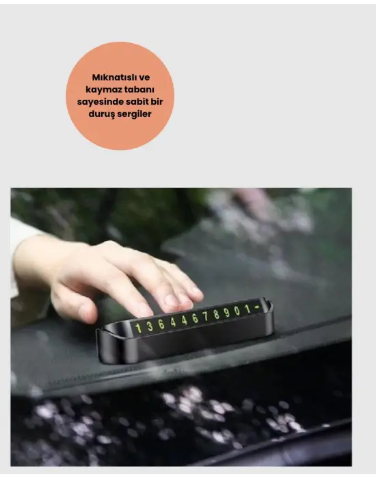 Fosforlu Işıltı İle Araç İçi Telefon Numaratörü – Güvenli Parkın Anahtarı