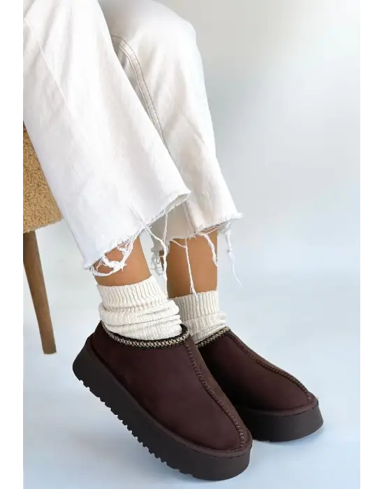 Foyk Kahverengi Süet Bot