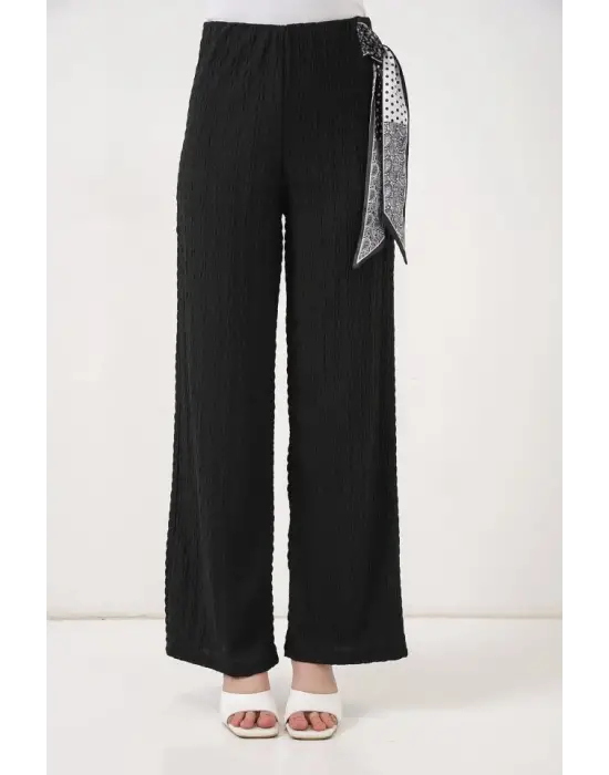 Modern Fularlı Örme Pantolon