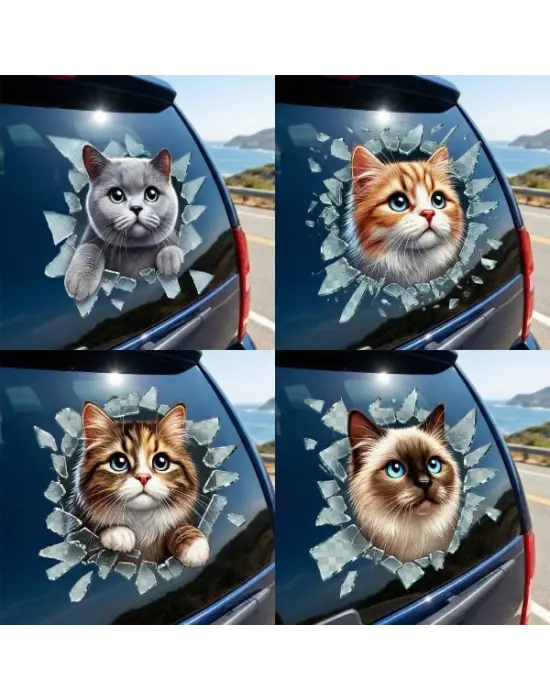 Fulcar Kedi Tasarımlı Araç Stickerı