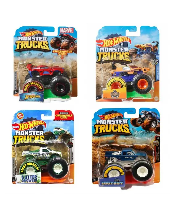 FYJ44 Hot Wheels, Monster Trucks 1:64 Arabalar