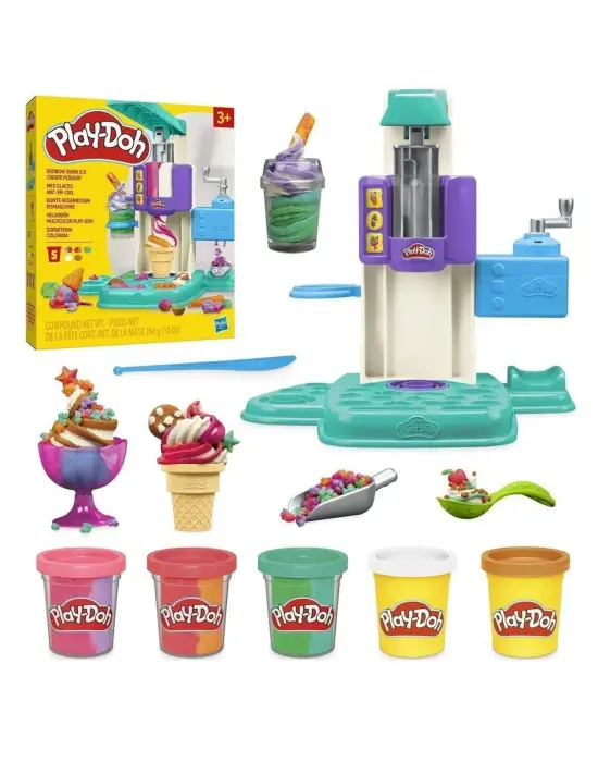 G0028 Play-Doh Gökkuşağı Dondurma Makinesi Oyun Seti+3 yaş