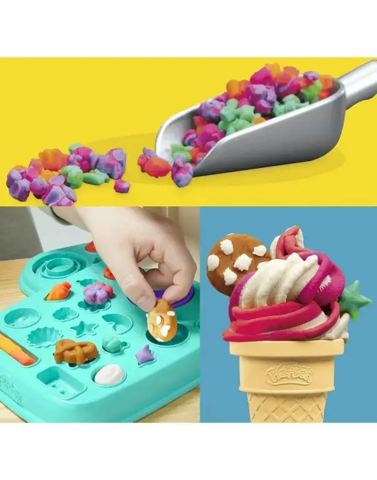 G0028 Play-Doh Gökkuşağı Dondurma Makinesi Oyun Seti+3 yaş