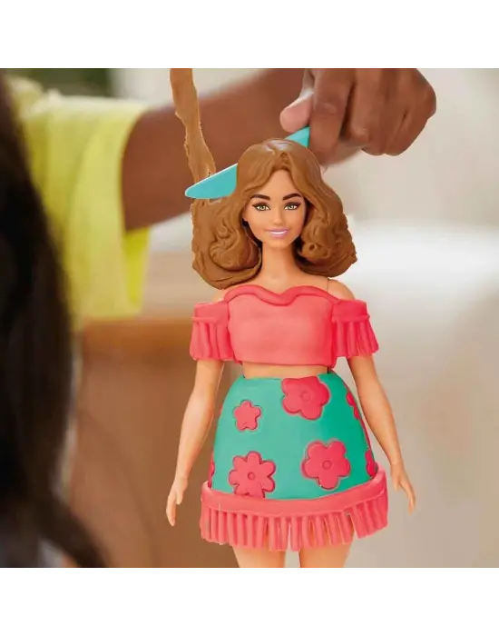 G1360 Play-Doh Barbie Çiçek Desenleri ve Püsküller Hamur Oyun Seti +3 yaş