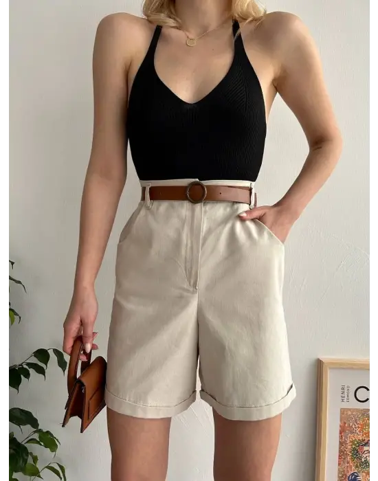 Modern Gabardin Kumaş Şort