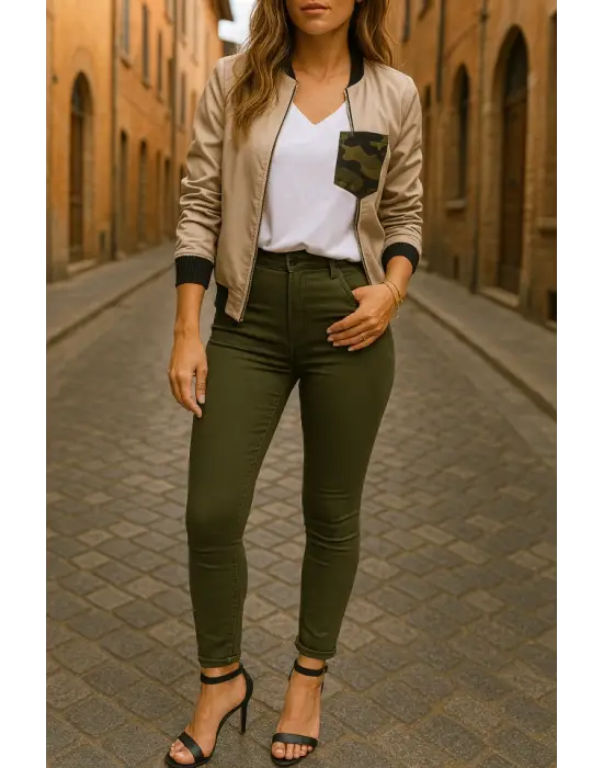 Omarı Yüksek Bel Gabardin Pantolon 90 cm 4XL