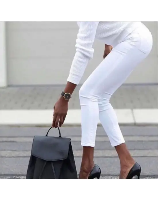 Gabardin Kumaş Yüksek Bel Pantolon 94cm XLbel36cm