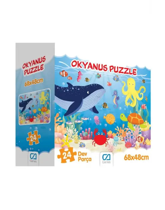 Omarı Renkli Okyanus Puzzle 24 Parça Eğlencesi