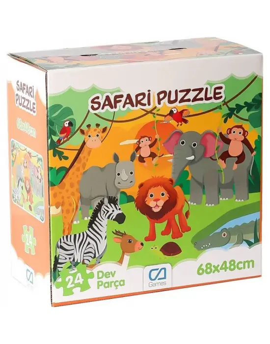 Omarı Yepyeni Hayvan Temalı 24 Parça Puzzle Oyun Seti