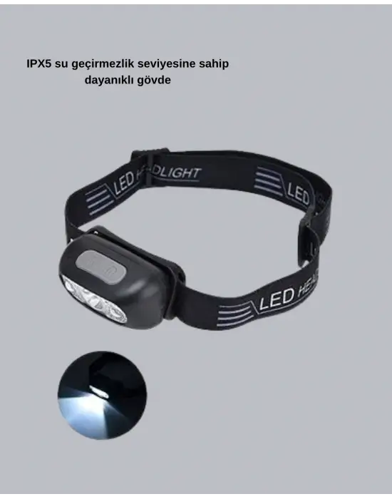 Gece Balıkçılığı İçin Ultra Parlak Şarjlı Kafa Lambası | 4 Işık Modu + Usb Şarj