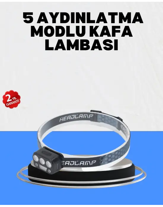 Gece Koşusu İçin Led Kafa Lambası El Sensörlü