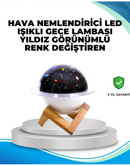 Gece Lambası Özellikli Taşınabilir Nemlendirici Ve Aromaterapi Cihazı Usb Girişli
