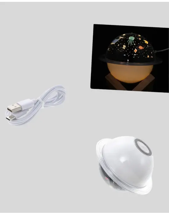 Gece Lambası Özellikli Taşınabilir Nemlendirici Ve Aromaterapi Cihazı Usb Girişli