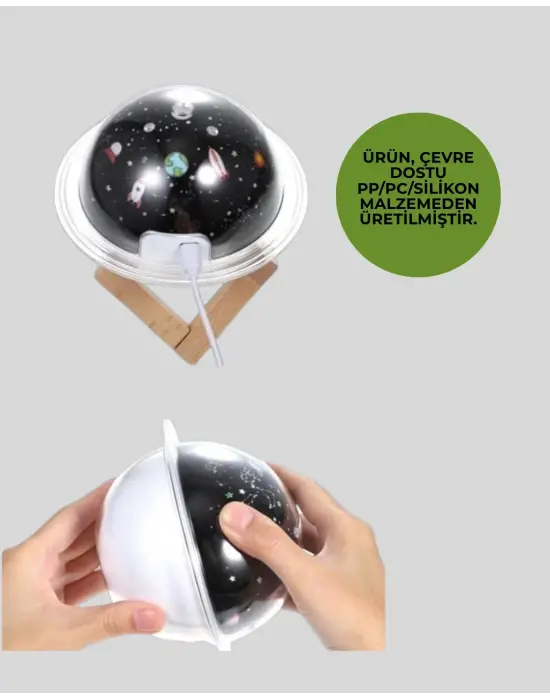 Gece Lambası Özellikli Taşınabilir Nemlendirici Ve Aromaterapi Cihazı Usb Girişli