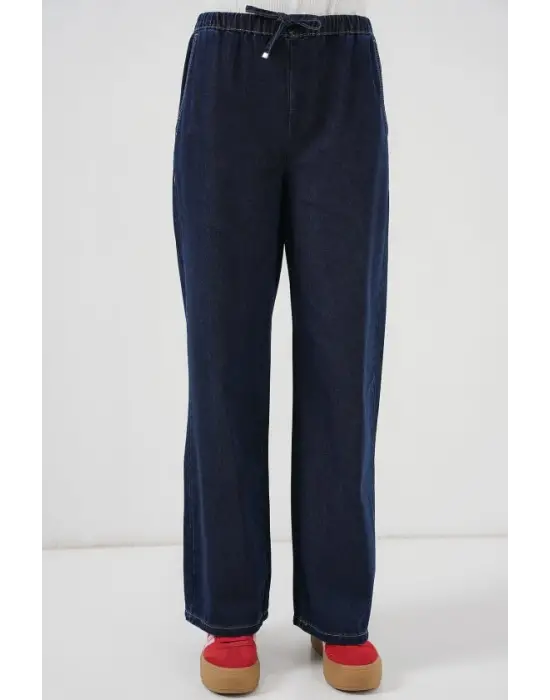 Geniş Paça Kot Pantolon 6706 - Lacivert