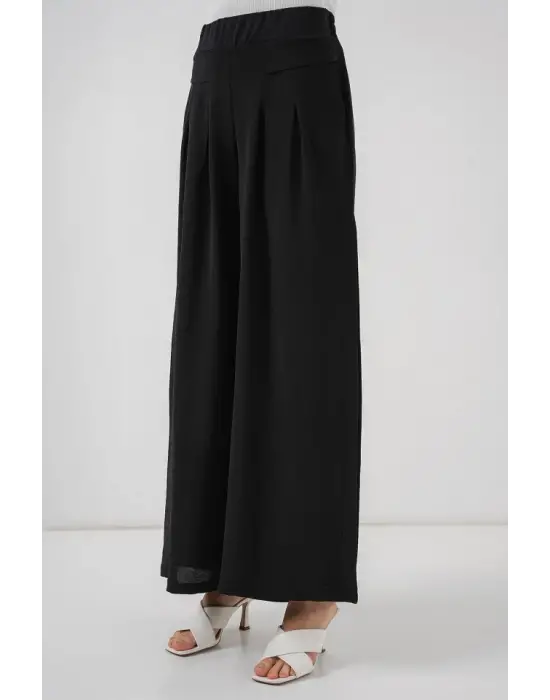 Modern Geniş Paça Pileli Pantolon