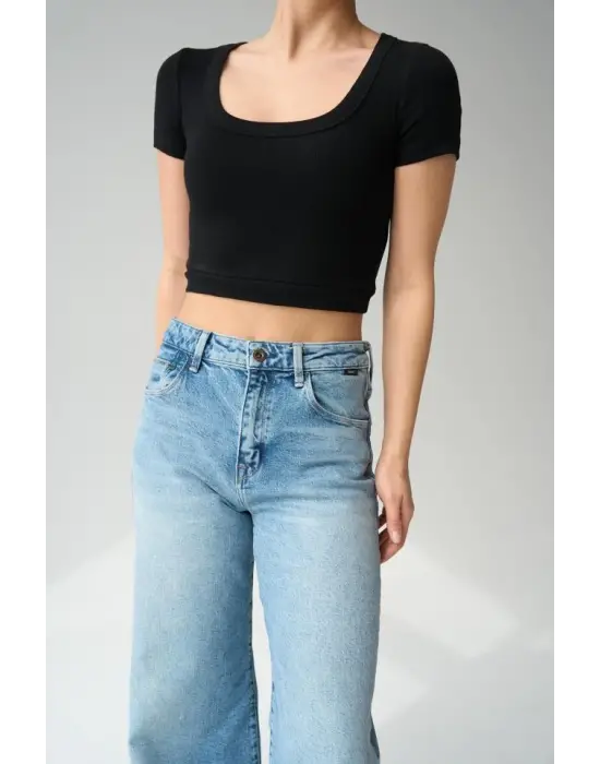 Omarı Derin Kesim Siyah Bady