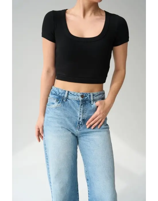 Omarı Derin Kesim Siyah Bady