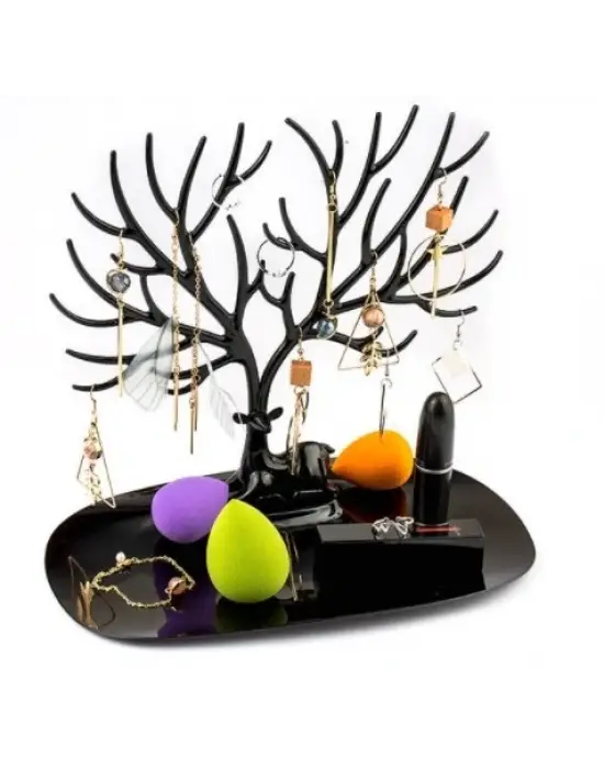 Geyik Tasarımlı Takı Standı Siyah