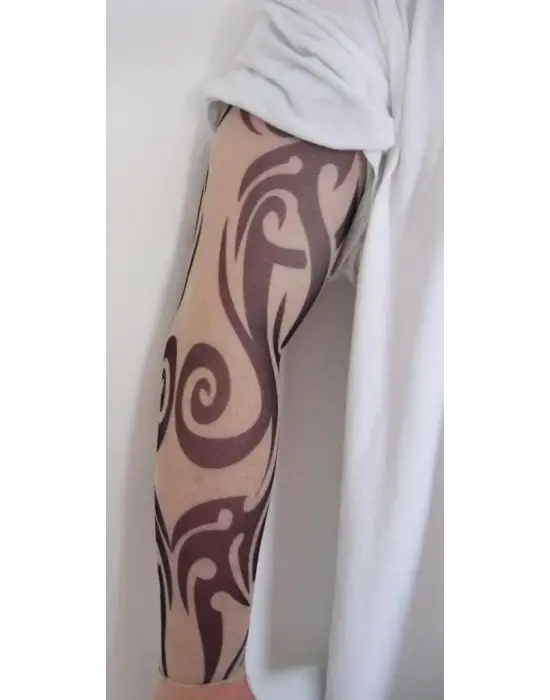 Giyilebilir Kol Dövmesi Çorap Dövme 3d Baskılı Kol Bacak Dövme 2 Adet Model 6