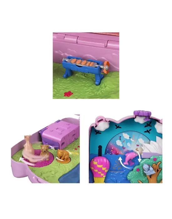 GKJ63 Polly Pocket Çanta Olabilen Micro Oyun Setleri / +4 yaş