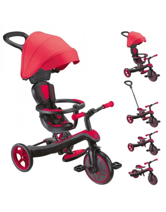 Globber Explorer 4in1 Trike Bisiklet Kırmızı