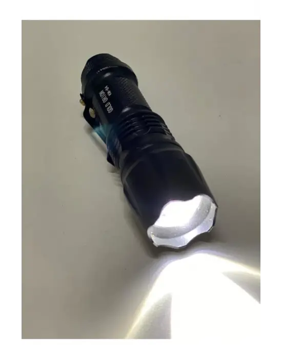 Gold Orion Km-84 Tasarruflu Şarjlı Zoomlu Metal El Feneri Kemer Klipsli