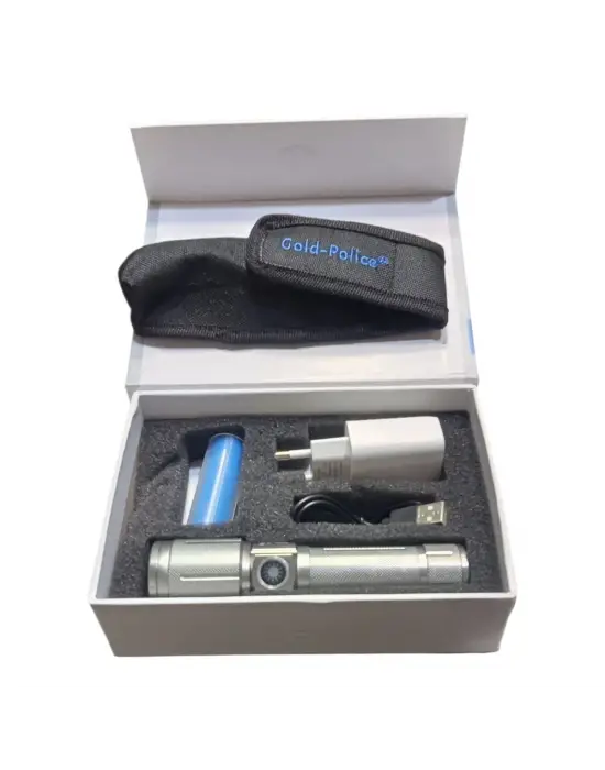 Gold Police Gp-215 Pro Şarjlı El Feneri Pm10 Led Mıklatıslı