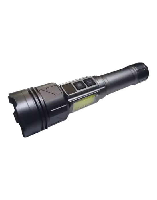 Gold-police Gp-282 Uzun Menzilli Güçlü Şarjlı 10000 Lümen El Feneri 11 Mod Çakar Işıklı Kırmızı-mavi-yeşil Led