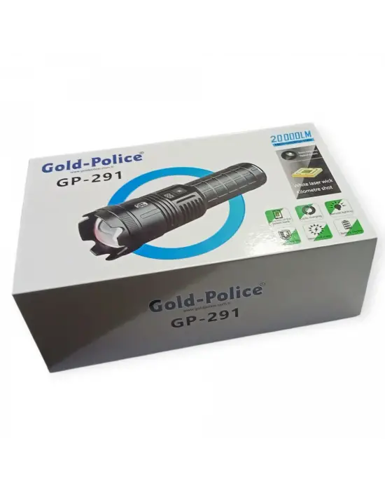 Gold Polıce Gp-291 Güçlü El Feneri 20,000 Lümen