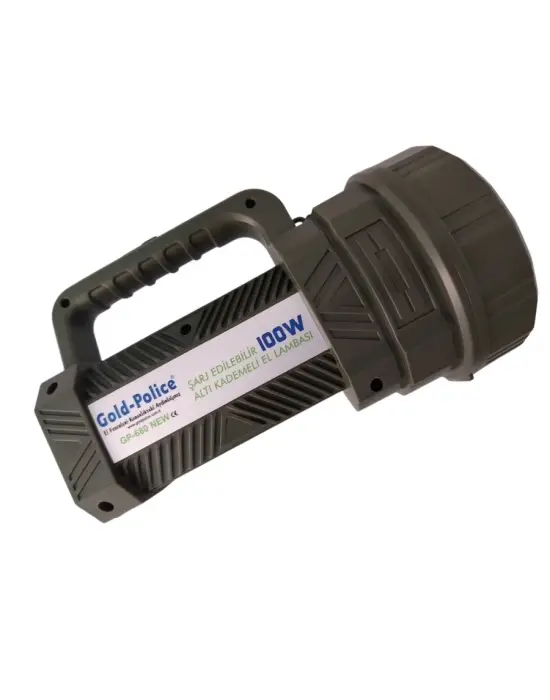 Gold Police Gp-680 Şarjlı El Feneri Projektör 100 Watt