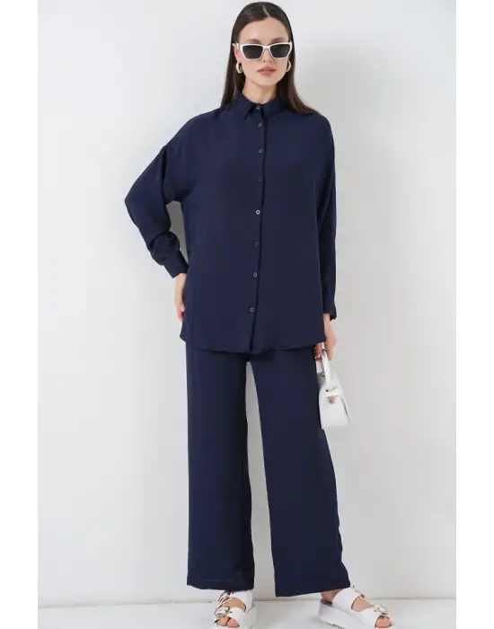 Gömlek Pantolon İkili Takım 30063 - Lacivert