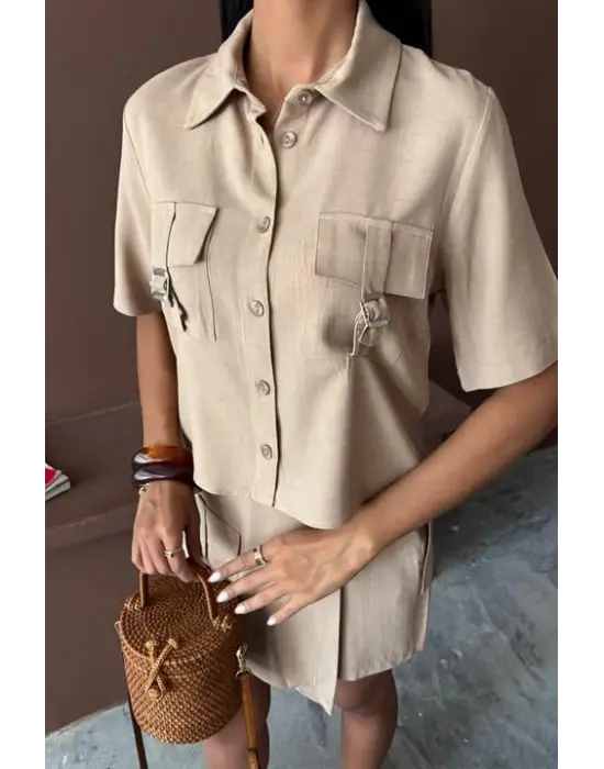 Omarı Şık Viscon Keten Takım