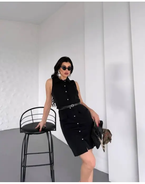 GÖMLEK YAKA ELBİSE