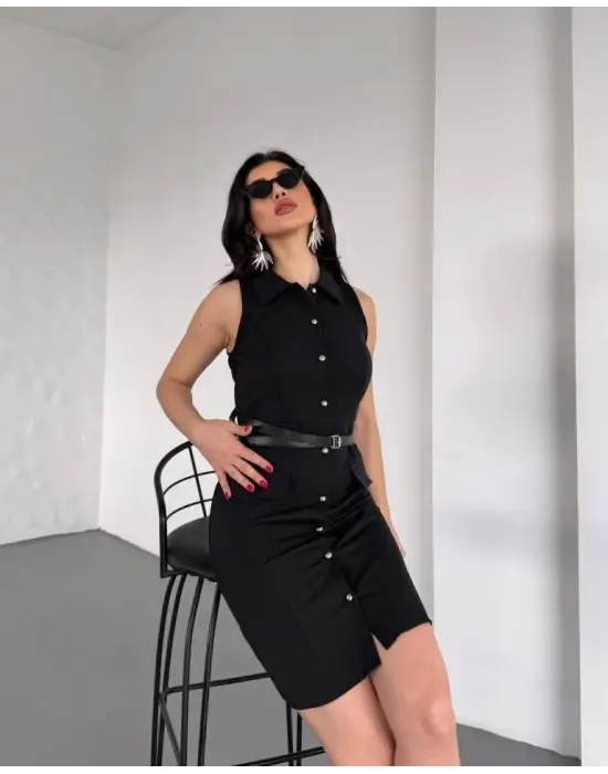 GÖMLEK YAKA ELBİSE