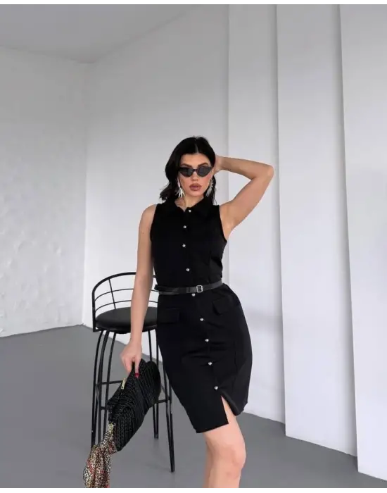 GÖMLEK YAKA ELBİSE