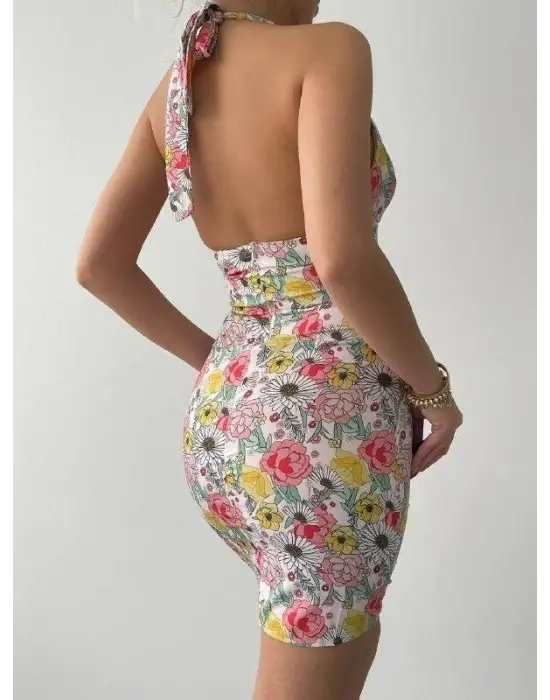 Omarı Şık Greasa Bağlamalı Elbise