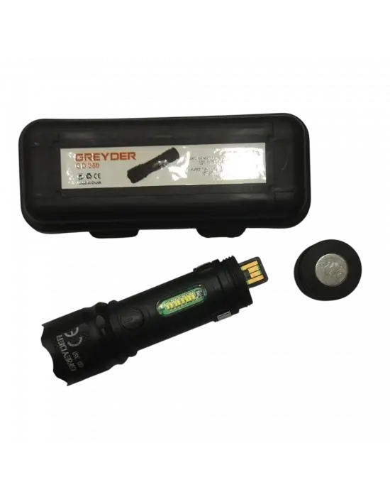Greyder Gd-350 Usb Şarjlı Mıknatıslı Zoomlu El Feneri