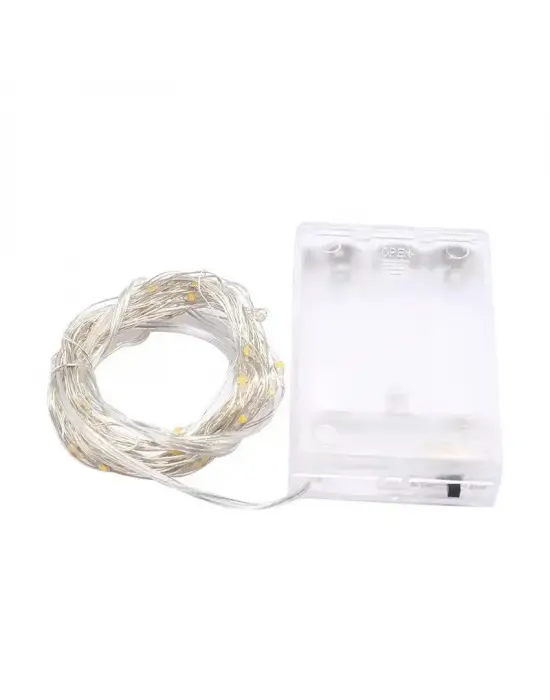 Greyder Gd957 Şerit Pilli Aydınlatma 3 Metre 30 Adet Beyaz Peri Led