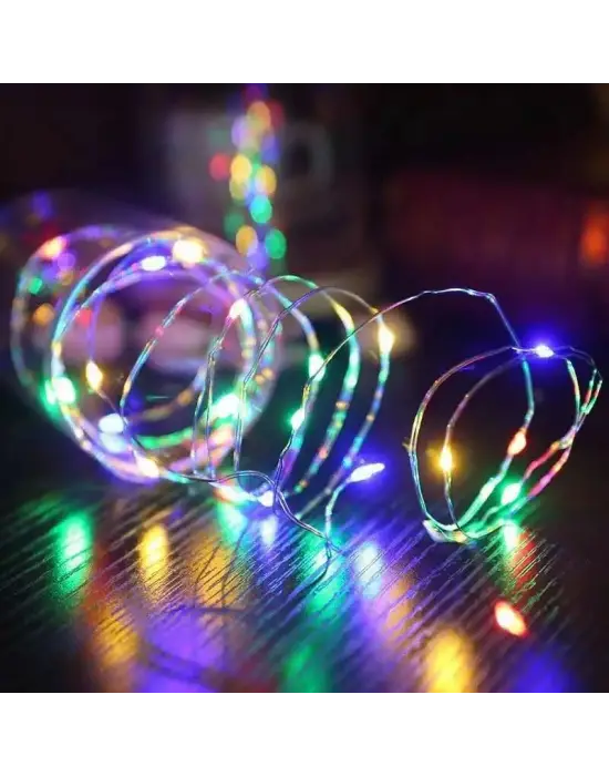 Greyder Gd957 Şerit Pilli Aydınlatma 3 Metre 30 Adet Rgb Peri Led