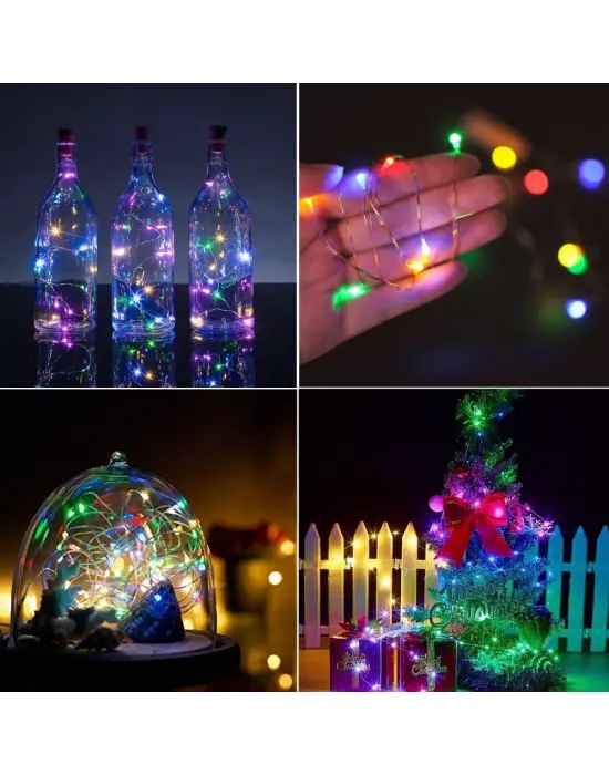 Greyder Gd957 Şerit Pilli Aydınlatma 3 Metre 30 Adet Rgb Peri Led