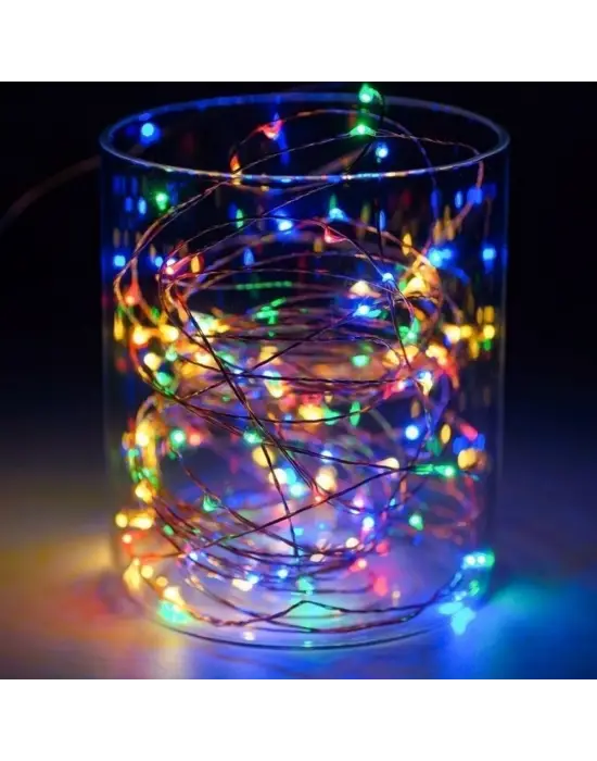 Greyder Gd957 Şerit Pilli Aydınlatma 3 Metre 30 Adet Rgb Peri Led