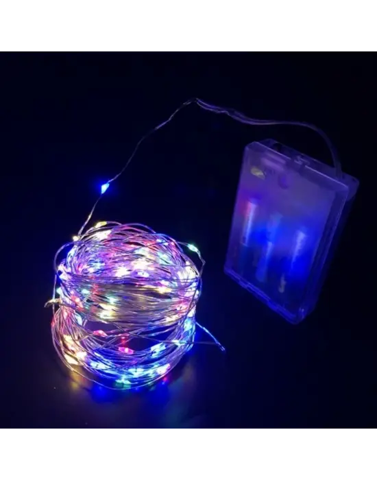 Greyder Gd967 Şerit Pilli Aydınlatma 5 Metre 50 Adet Rgb Peri Led