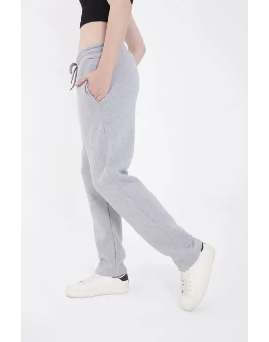Omarı Rahat Kesim Gri Eşofman Pantolon
