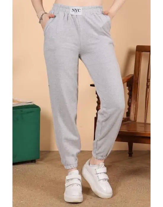 Omarı Gri Paçası Lastikli Eşofman Altı - Rahat ve Şık Sportif Kıyafet