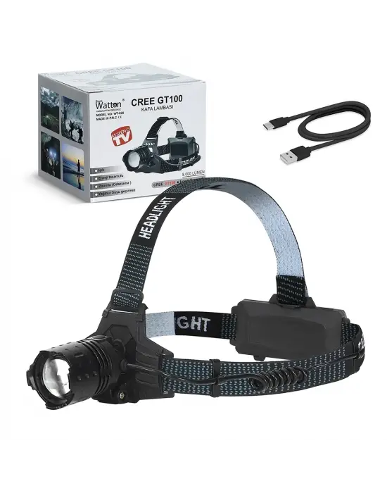 Gt100 Led Şarjlı Kafa Lambası  Wt-628