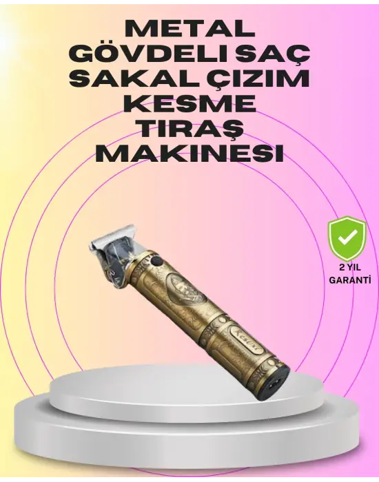 Güçlü Motorlu, 4 Kılavuz Taraklı Kompakt Saç Kesme Makinesi – Uzun Pil Ömürlü