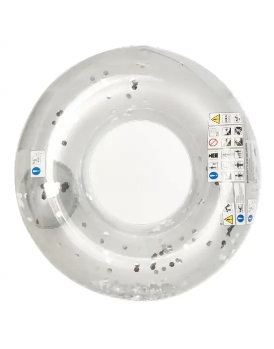 Gümüş Renkli Simli Dev Simit 109 Cm - 554396-ALTIN