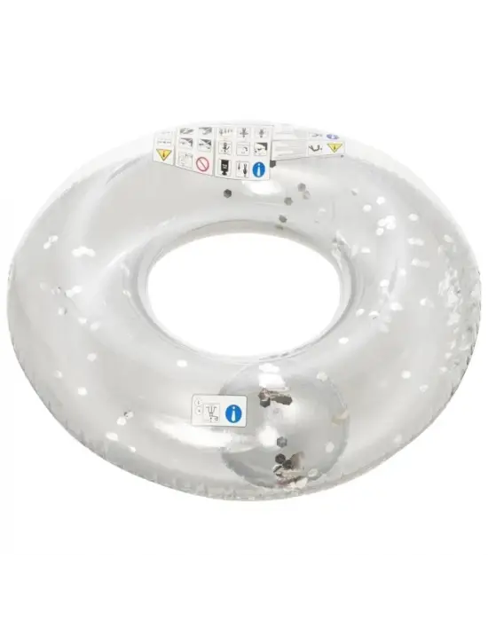 Gümüş Renkli Simli Dev Simit 109 Cm - 554396-ALTIN