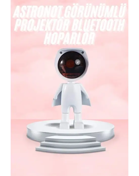 Gün Batımı Lambası Işık Arka Plan Projektör Sevimli Astronot Enerji Tasarruflu